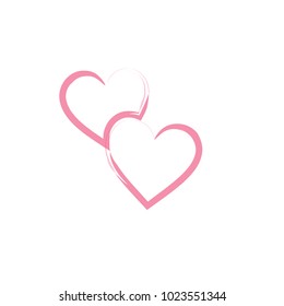 Heart vector icon, Love Brush Vector Template Design