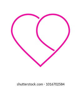 Heart Vector Icon. Love Flat Symbol.