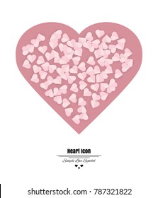 Heart Vector Icon. Love Flat Symbol. Valentine's Day Sign for Graphic and Web Design. Care and Passion Illustration