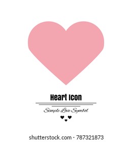 Heart Vector Icon. Love Flat Symbol. Valentine's Day Sign for Graphic and Web Design. Care and Passion Illustration
