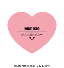 Heart Vector Icon. Love Flat Symbol. Valentine's Day Sign for Graphic and Web Design. Care and Passion Illustration