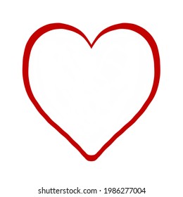 Icono del vector del corazón. Icono de amor sobre fondo blanco. Signo de San Valentín