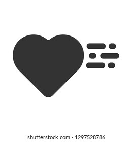 Heart vector icon. Love heart vector sign. Valentines day heart icon. EPS 10 flat symbol.