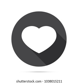 Heart vector icon, Love symbol. A symbol of care and tenderness. Valentine's Day sign, emblem isolated on white background. Health logo. Flat style for graphic and web design, logo.