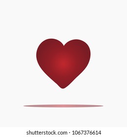 heart vector icon, love symbol. valentine's Day sign