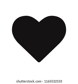 Heart vector icon. Love symbol. Valentine's Day sign isolated on white background.