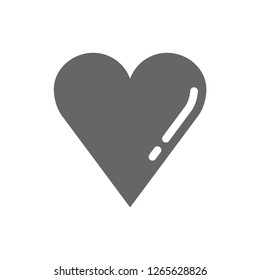 Heart vector icon, love symbol
