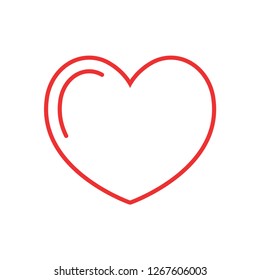 Heart vector icon, love symbol, linear vector