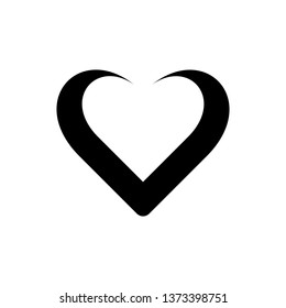 Heart vector icon, Love symbol. Valentine's Day sign, emblem isolated on white background, Flat style for graphic and web design, logo. EPS10
