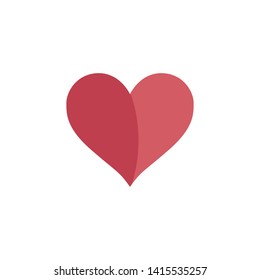 Heart vector icon, love symbol.