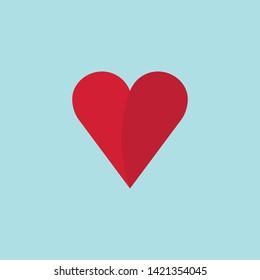 Heart vector icon, love symbol.