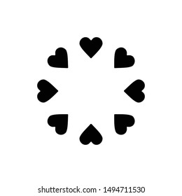Heart vector icon, Love symbol. Valentine's Day sign, emblem isolated on white background, Flat style for graphic and web design, logo.