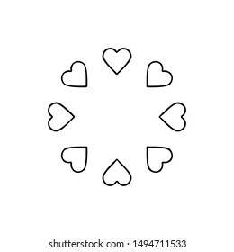 Heart vector icon, Love symbol. Valentine's Day sign, emblem isolated on white background, Flat style for graphic and web design, logo.