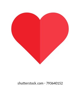 Heart vector icon, Love symbol. Valentine's Day sign, emblem isolated on white background, Flat style for graphic and web design, logo.