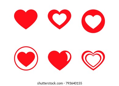 Heart vector icon, Love symbol. Valentine's Day sign, emblem isolated on white background, Flat style for graphic and web design, logo.