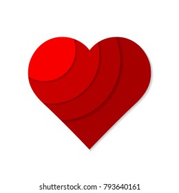 Heart vector icon, Love symbol. Valentine's Day sign, emblem isolated on white background, Flat style for graphic and web design, logo.
