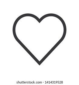Heart vector icon in modern design style for web site and mobile app