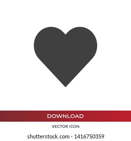 Heart vector icon in modern design style for web site and mobile app