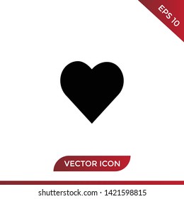 Heart vector icon in modern design style for web site and mobile app