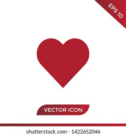 Heart vector icon in modern design style for web site and mobile app
