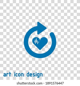 icono del vector de corazón en un fondo abstracto