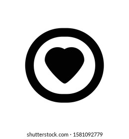 Heart vector icon on white background. Medical sign. Health symbol. Love concept. Romantic element. Flat simple line graphic illustration. 