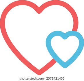 Heart vector icon on white background.