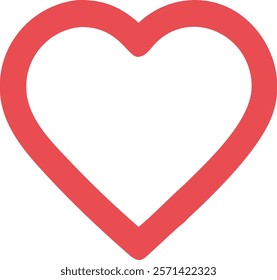 Heart vector icon on white background.