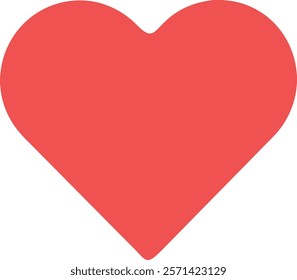 Heart vector icon on white background.
