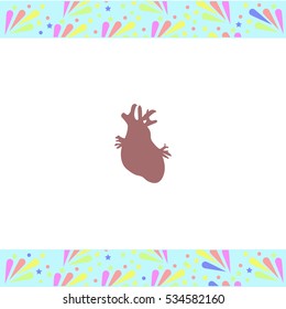 Heart vector icon on white background. Isolated illustration. Business picture.