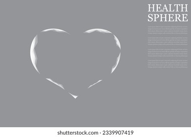 Heart, vector icon. Primary and linear-pulse digital technology. Health care and medical hologram. Heart icon on a gray background.