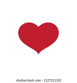 Heart vector icon red