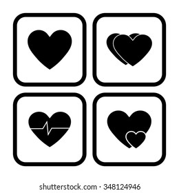 heart - vector icon, set
