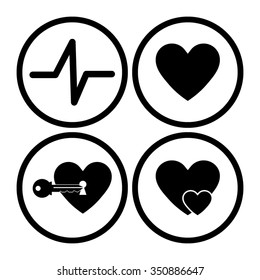 heart - vector icon, set