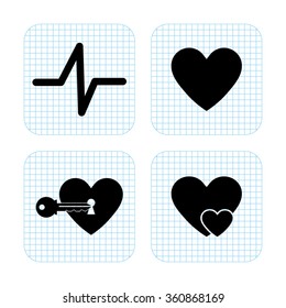 heart -  vector icon; set