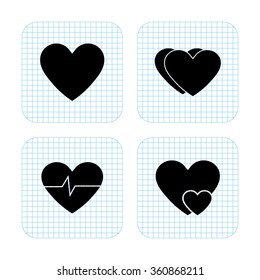heart -  vector icon; set