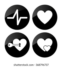 heart  - vector icon; set