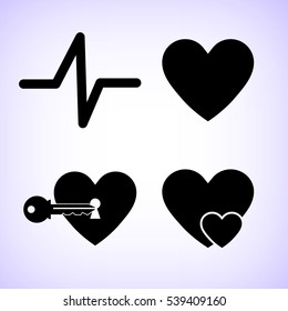 heart  - vector icon; set