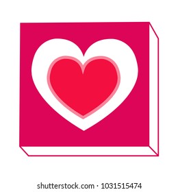 Heart vector icon sign