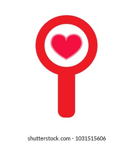 Heart vector icon sign