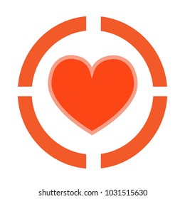 Heart vector icon sign