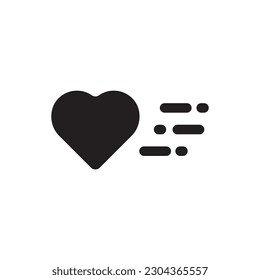 Heart vector icon. Heart vector sign. Love linear heart icon. Valentines day heart icon. Heartbeat symbol pictogram. UX UI icon