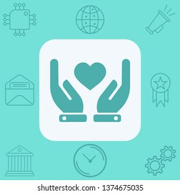 Heart vector icon sign symbol