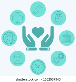 Heart vector icon sign symbol
