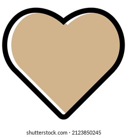 heart vector icon sign symbol. isolated graphic illustration