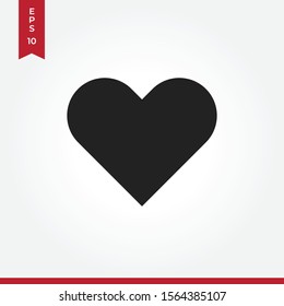 Heart vector icon, simple sign for web site and mobile app.