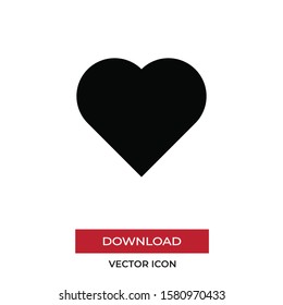 Heart vector icon, simple sign for web site and mobile app.