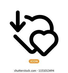 Heart Vector Icon. Symbol of Dating