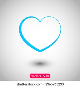Heart vector icon, Symbol of Love and Valentine's Day. Social love heart icon. Heart icon - Perfect Love symbol. Vector EPS 10