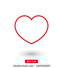 Heart vector icon, Symbol of Love and Valentine's Day. Social love heart icon. Heart icon - Perfect Love symbol. Vector EPS 10